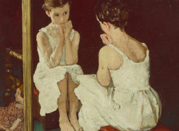 Norman Rockwell (American, 1894-1978), Girl at Mirror, The Saturday Evening Post cover study, 1954