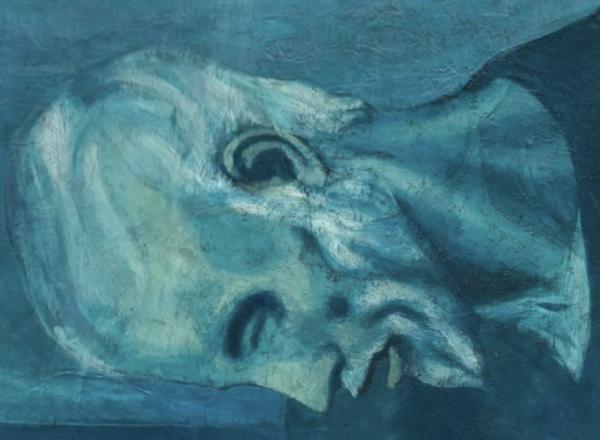 Detail of Picasso's "Old Guitar Player"