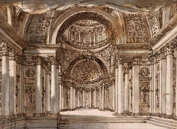 piranesi drawing of a roman colonnade