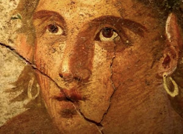 two figures mural pompeii