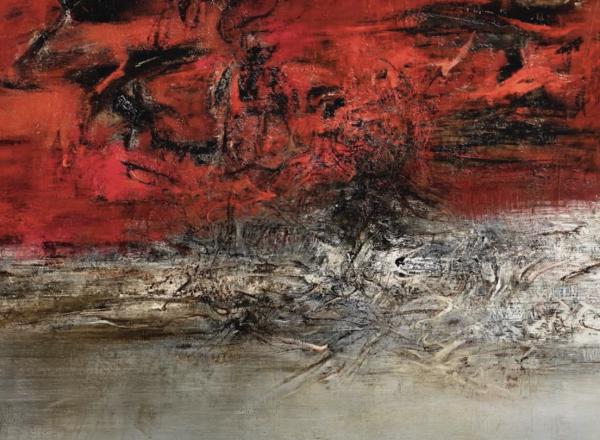 Zao Wou-Ki detail of painting modern art