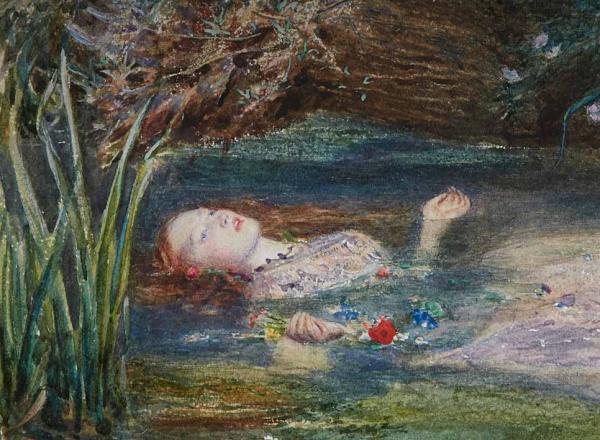 Elizabeth Siddal is the model in Ophelia by John Everett Millais, 1865-66.