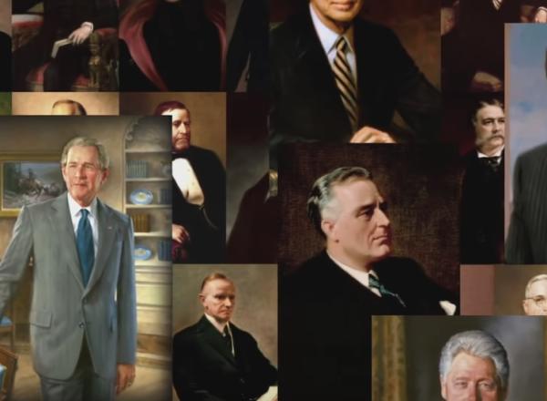 Collage of presidential portraits