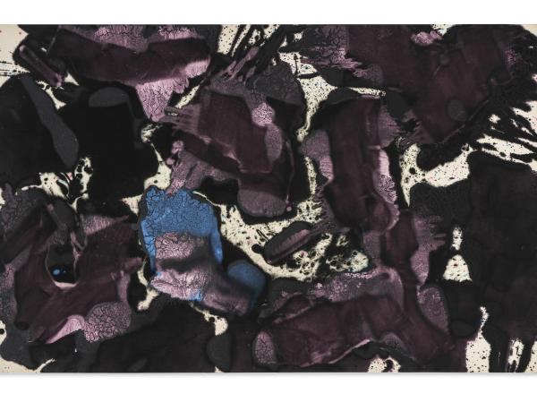 Ed Moses, Redyps, 2002, acrylic on canvas, 96 x 60. 