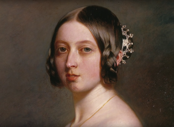 Portrait of Queen Victoria wearing Sapphire and Diamond Coronet