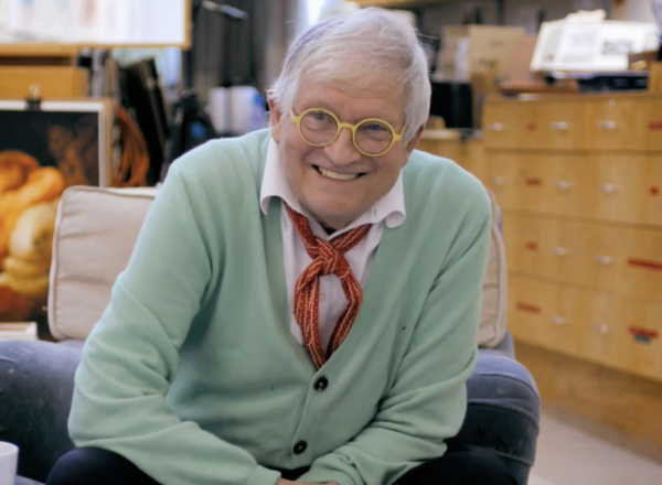 Hockney in his studio