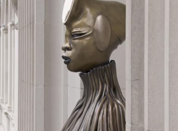 detail shot of sculpture from The NewOnes, will free Us