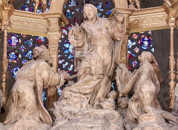 Transfiguration sculpture program by Alonso Berruguete