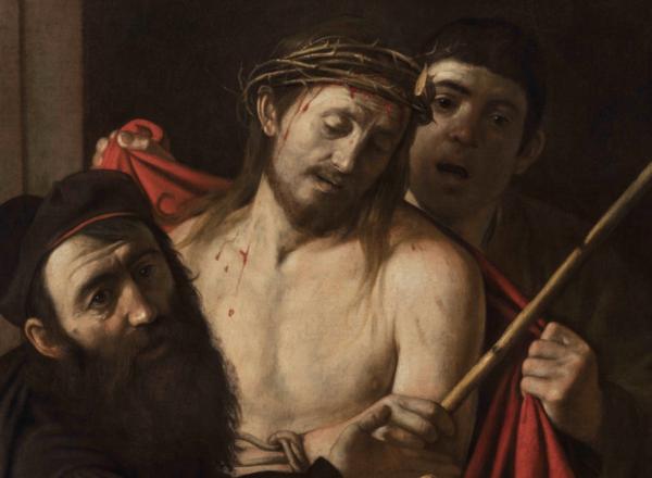 Michelangelo Merisi (Caravaggio), Ecce Homo, around 1605-09. Detail.