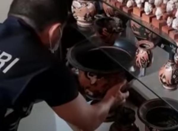 Still from Archaeological collection returned to Italy with Eurojust support. Eurojust Youtube video.