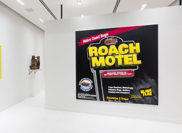 Tom Sachs, Installation view of Tom Sachs- Work roach motel and mr goodbar