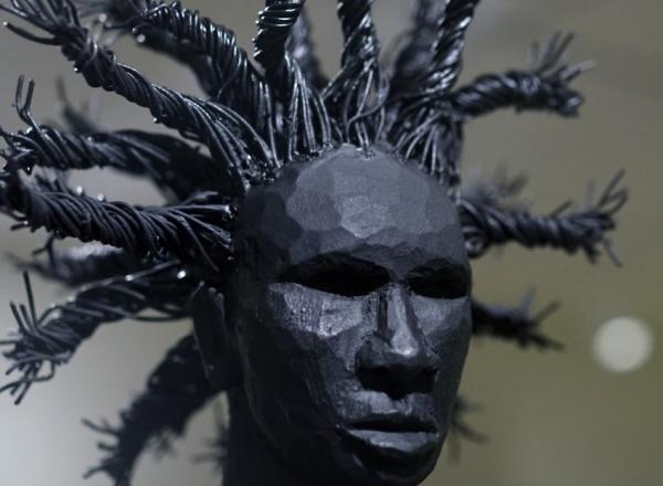  Alison Saar's "Topsy and the Golden Fleece" detail of sculpture head