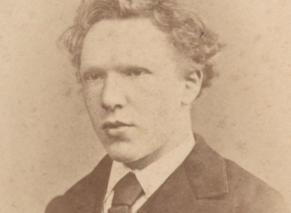 a photo in sepia tone of van gogh at 19 years old. described in more detail within the story.