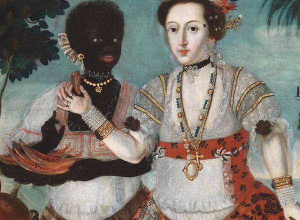 Vicente Albán, Noble Woman with Her Black Slave (detail), c. 1783.