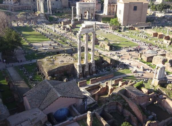 View of the Roman Forum.