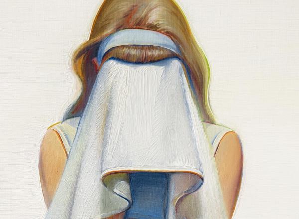 Wayne Thiebaud, Detail of Toweling Off, 1968. Oil on canvas; 29 7:8 x 23 ¾ in.