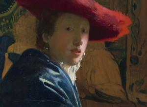 Johannes Vermeer, Girl with a Red Hat, 1665-67, oil on panel, National Gallery of Art, Wikimedia Commons