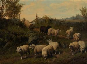 ARTHUR FITZWILLIAM TAIT (BRITISH-AMERICAN, 1819-1905), ‘Who Left the Bars Down’, Oil on canvas, 18 x 27 1/4 in. (45.7 x 69.2 cm.) Estimate: $4,000-$8,000 USD