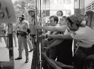 AB101 Demonstration, 1991 © Catherine Opie, courtesy Regen Projects, Los Angeles; Lehmann Maupin, New York, Hong Kong, London, and Seoul; Thomas Dane Gallery