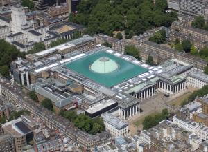 An aerial shot of the British Museum. Source.