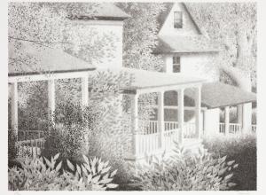 Green porches, Proof 3, 1988, Lithograph, 11.25 x 14.75