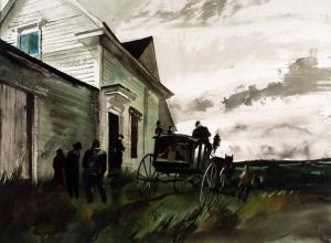 Andrew Wyeth, John Olson's Funeral, 1945.