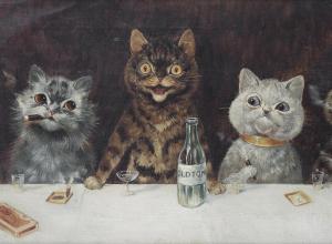 Louis Wain, The Bachelor Party, 1939.
