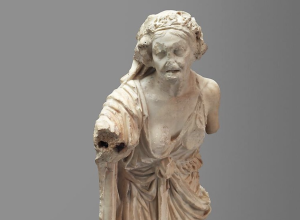 Statue of the so-called “Old Market Woman.” Roman copy of a Greek Hellenistic original, ca. 14-68 CE.
