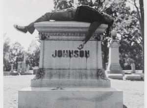 Self Portrait Laying on Jack Johnson's Grave, 2006, Chromogenic print mounted on panel, 40 1/2 × 49 5/8 inches, edition 1/3, 2 AP, Collection of Dr. Daniel S. Berger