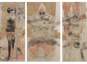 Mauricio Lasansky, Triptych, 1963-71. The Nazi Drawings,Levitt Foundation.