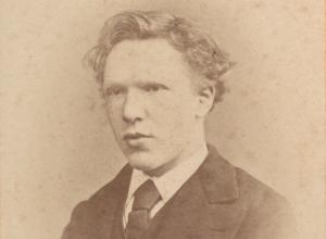 a photo in sepia tone of van gogh at 19 years old. described in more detail within the story.