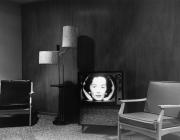 Lee Friedlander photograph of tv screen in an empty room