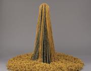 Claire Zeisler. Free Standing Yellow, 1968. Gift of David Lawrence Fagen, Richard Rees Fagen, and Edward A. Fagen in memory of Mildred and Abel Fagen.