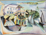 Pablo Picasso (1881-1973), Café at Royan, Royan, 15 August 1940, Oil on canvas 97 × 130 cm, Musée national Picasso-Paris. Dation Pablo Picasso, 1979. 