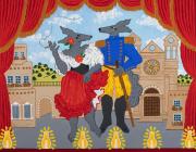 Harry Fonseca, Carmen—First Act, 2006. Acrylic on canvas.