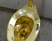 Maurizio Cattelan's America, installed at the Solomon R. Guggenheim Museum, New York, September 15, 2016–September 15, 2017