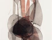 Otto Neumann, Abstract Composition, 1964, monotype, 25in x 17in