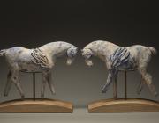 Amy Laugesen, SUN & MOON, Ceramic (set of 2) 18 x 16 x 6.5 in. each.