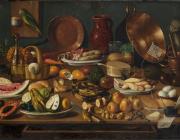 Anonymous (Mexican, 19th century), Still Life, 19th century. Oil on canvas. 29 1/2 x 39 3/4 in.