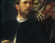 Arnold Böcklin, Self-Portrait with Death Playing the Fiddle, 1872. Oil on canvas. Nationalgalerie der Staatlichen Museen zu Berlin.