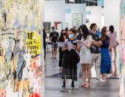 Visitors at Art Basel Hong Kong 2021