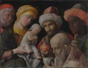 Andrea Mantegna (Italian, about 1431 - 1506), Adoration of the Magi, about 1495 - 1505. Distemper on linen. 