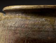 David Drake clay storage jar with inscription