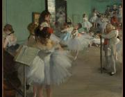 Edgar Degas, The Dance Class, 1874. Oil on canvas. 32 7/8 x 30 3/8 in. (83.5 x 77.2 cm). The Metropolitan Museum of Art.