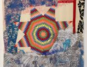 Sanford Biggers quilt painting