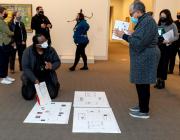 Guarding the Art meeting. Photo by Mitro Hood..