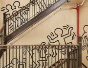 Keith Haring's monumental 85-foot mural, Untitled (The Church of the Ascension Grace House Mural), circa 1983/1984.
