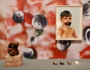 Installation view, Sarah Lucas: Au Naturel, at the Hammer Museum through September 1