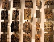Installation view of Benin Bronzes at the British Museum.