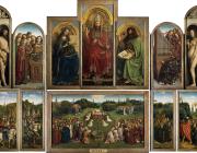 Hubert and Jan van Eyck, Interior Panels of the Ghent Altarpiece, 1432. Saint Bavo's Cathedral, Belgium.